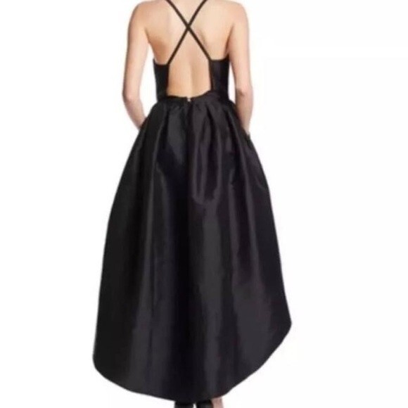 LAST CHANCE Gracia High-Low Backless Spaghetti Strap Gown in Aqua Blue Size M - Picture 3 of 14